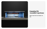1:64 Scale Display Scene Kit Easy Assembly 1:64 Scale Display Scene Lighted Parking Lot Scene Realistic Features Miniature