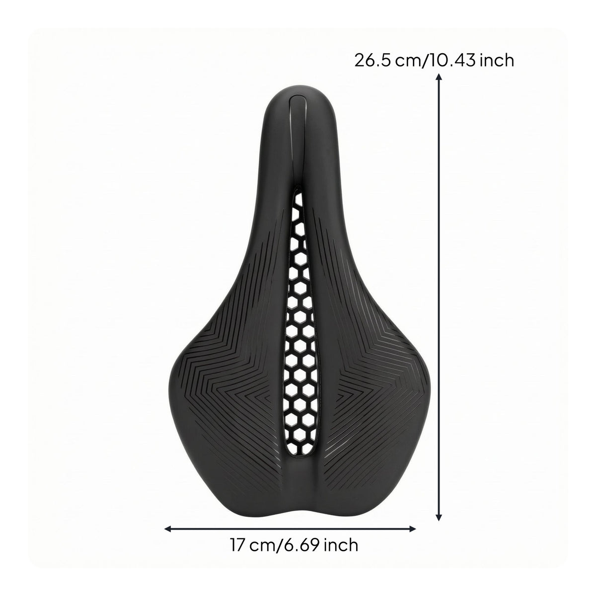 Cutout Bike Saddle Textured Cycle Seat Raised Rear