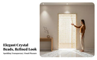 Beaded String Curtain Punchtool-No-Drill Installation Room Divider Transparent