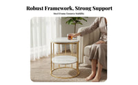 Light Luxury & design curved based End Table Space-Saving Household Furniture Multi-Functional Snack Stand Minimalist Design for Apartment Dwellers, telecommuting Workers, Living Room, Bedroom, Small areas, Home Office