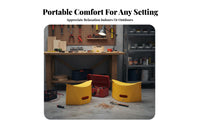 extra-slim Flat-Folding Stool Space-Saving foldable Stool Lightweight Portable Seating Built-in grip for journeyers, Commuters, journey, Camping, Commuting, Hiking