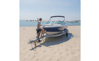 Heavy-Duty Boat Trailer Step with Grab Handle Anti-Slip Boat Trailer Step with Handle Stable Rigid for Boaters