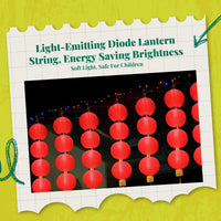 Red Lantern String Lights Waterproof Outdoor Lanterns