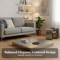 Italian design aesthetic dual-level Square End Table Minimalist lifedesign aesthetic design Room Furniture Luxury Feel Designer Inspired for Modern Homeowners, Apartment Dwellers, Adults, Small areas, Lounge Area, Home