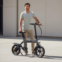 Folding Electric Bike Ultralight Foldable Electric Bike Twin Disc Brakes for Adults, Commuting, Travel