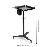 Salon Cart with Tool Holders Rolling Salon Trolley 360-Degree Swivel Hairdresser Cart for Studios