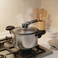 304 Steel Pressure Pot Versatile Mini Pressure Pot Locking Lid Cooking Pot Multiple Safety Features for Home Cooks