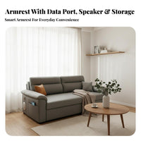 Pull-extendable 3-Seater Sofa Bed Multi-functionalUse Design Pull-extendable Sofa Bed Space-Saving Living Room Furniture for Apartment Dwellers, Small residents, Office