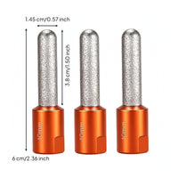 3 Pieces Diamond Burr with M10 Thread Abrasive Tool Accessory Long-Lasting