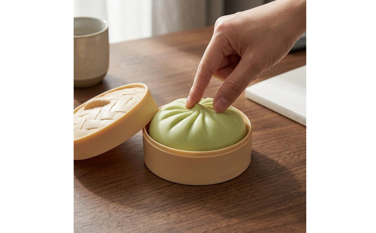 5-Piece Slow Rebound Bao Bun Squishy Toy Set - Cute Stress Balls