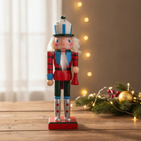 Wooden Nutcracker Figurine Holiday Nutcracker Guard Classic Tabletop Ornament for Mantel