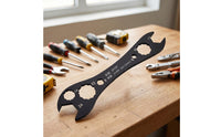 Slim Air-Conditioner Wrench Corrosion-Resistant HVAC Service Wrench Heavy-Duty Air Conditioning Spanner Multipurpose for Outdoor Unit Servicing