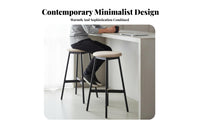 Utilitarian design Backless Round Metal Stool High-Legged Bar Chair Minimalist Design Seating Furniture Retro Look for Adults, Homeowners, Business Owners, Cafe, Kitchen, Dining Room, Office