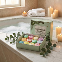 12 Pieces Essential Oil Soaking Orb Set Fragrance Bath Effervescent Gift Set for Women, Bathing Area
