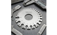 Measurement Markings Weld Inspection Gauge Brushed Silver Fusing Seam Gauge Hanging Loop Weld Inspection Ruler Clear Markings