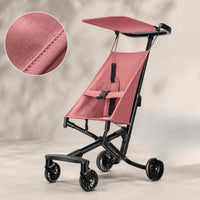 Pushchair with Canopy Foldable Pushchair with Swivel Wheels One-Hand Fold Lightweight Pushchair for Young Child, Travel, Airplane