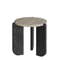 Wabi-Sabi Design Round Pedestal Table Minimalist Design Round Pedestal Stand Movable Home Furniture Compact Size for Decor Enthusiasts, Interior Designers, Apartment Dwellers, Sofa Side, Living Room, Bedroom, Reading Nook