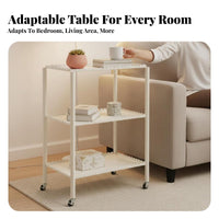 With casters 2-Tier Rolling trolley utilitarian and design 2-Tier Utility trolley Multi-Functional Mobile Storage Space-Saving Design for Apartment Dwellers, Office Workers, Living Room, Bedroom, Small areas, Kitchen