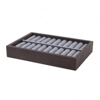 Slim 20-Slot Band Holder Tray uncoveredTop Velvet Band Holder Tray for Retail Display