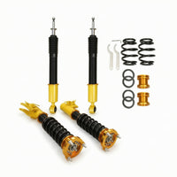 4 Pieces Chassis Strut Kit with Coil Performance-Focused Strut and Shock Absorber Assembly Kit Threaded for Automotive Enthusiasts, Motorsport Activities