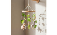 Hand-Eye Coordination Woodland Creature Crib Mobile Handmade Foliage and Creature Bed Bell Soft Feel Felt Hanging Nursery Mobile Eco-Friendly for Newborns