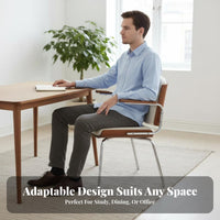 Woven Rear Armchair Nordic and Aesthetic Dining Furniture With Armrests Minimalist Design for Study