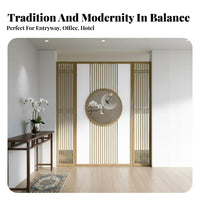Chinese Design Partition Screen Mortise and Tenon Joinery Solid Wood Entryway Screen Standing Room Divider for Homeowners, Renters, Bedroom