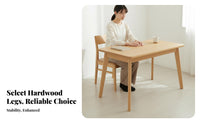 Solid Wood Leg Firm Table Structure Home Office Computer Desk Sturdy Construction Simple Wooden Desk for Students, Dorm Room, Bedroom