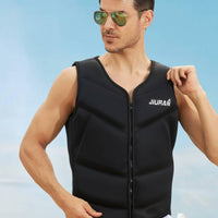 Lightweight Adult Buoyancy Vest Comfortable Adult Swim Vest Long-Lasting Zippered Flotation Jacket Breathable for Children, Swimming