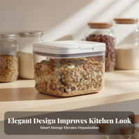 Large Capacity Rice Storage Container Moisture-Proof Pet Food Storage Container Transparent Body for Kitchen