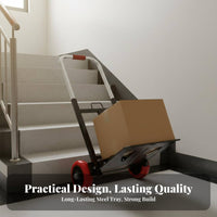 Adjustable Handle Stair Climbing Hand Truck Mute Wheels Heavy Duty Stair Climber Cart All-Terrain 6-Wheel Foldable Dolly for Delivery Personnel, Warehouse Workers, Stairs, Moving, Apartment Buildings, Office