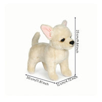 Chihuahua Stuffed Toy Lifelike Chihuahua Stuffed Dog Plushie Cuddly High Quality for Children, Playroom, Bedroom