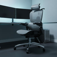 Ergonomic Office Chair Support Reclining Desk Chair with Footrest for Users, Gaming