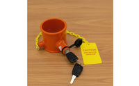 Fifth Wheel Lock Locking Device Sturdy King Locking Device with Warning Tag for Fleet Owners, Storage Yards