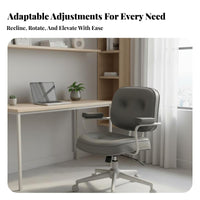Height Adjustable Upholstered Rolling Chair Comfortable supportrest floral support Task Chair Stylish Design Office Furniture Modern Aesthetic for Home Workers, Students, Young Adults, Study Room, Bedroom