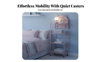 Movable with casters animalchildrened Rolling Rack Space Saving Mobile book rack Multi-Functional Household Storage Easy to Assemble for Children, Students, Office Workers, Living Room, Bedroom, Study, Classroom