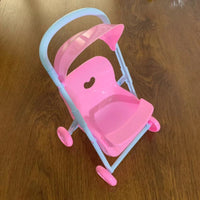 Toy Table and Chair Set with Cart for Dolls, Articulated Figures