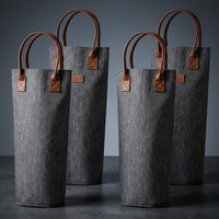 Gift Bag for Vino with Thick Padding and Zipper, Insulated Bottle Travel Bag for Single Bottle, Foldable Tote with Textile Handle, Travel Gift
