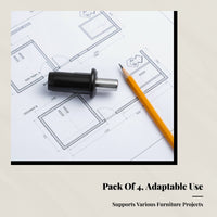 Plastic Flexible Central Axis Door Pin Furniture Connector Multi-Directional Cabinet Fitting