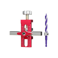 2 Pieces Adjustable Cabinet Door Jig with Boring Bit Metal Cabinet Door Jig Accurate for Woodworkers