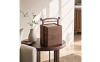 Three Layer Snack Holder Portable Wooden Box with Handle Organized Snack Container with Compartments for Living Room