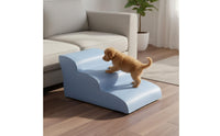 Waterproof Leather Pet Steps Easy to Clean Non-Slip Dog Stairs Soft Pet Steps Sturdy Bearing Gentle Slope for Small Dogs