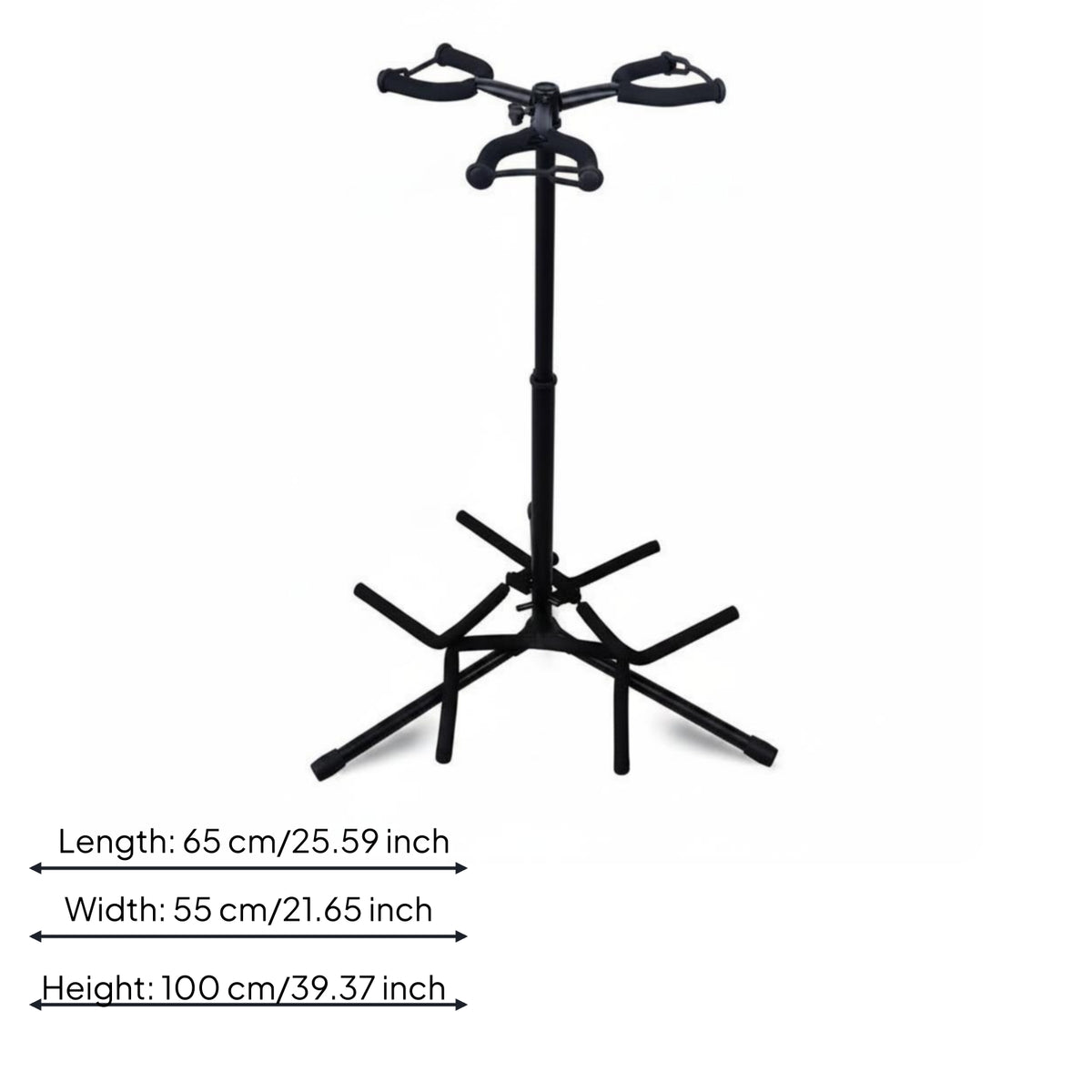 Foldable Adjustable Guitar Floor Stand Stable Base Adjustable Guitar Stand Portable Easy to Keep for Studio, Stage