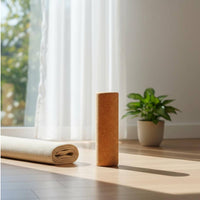 Muscle Relaxation Solid Cork Exercise Roller Sturdy Cork Exercise Roller High-Density Portable for Beginners, Athletes, Home Gym