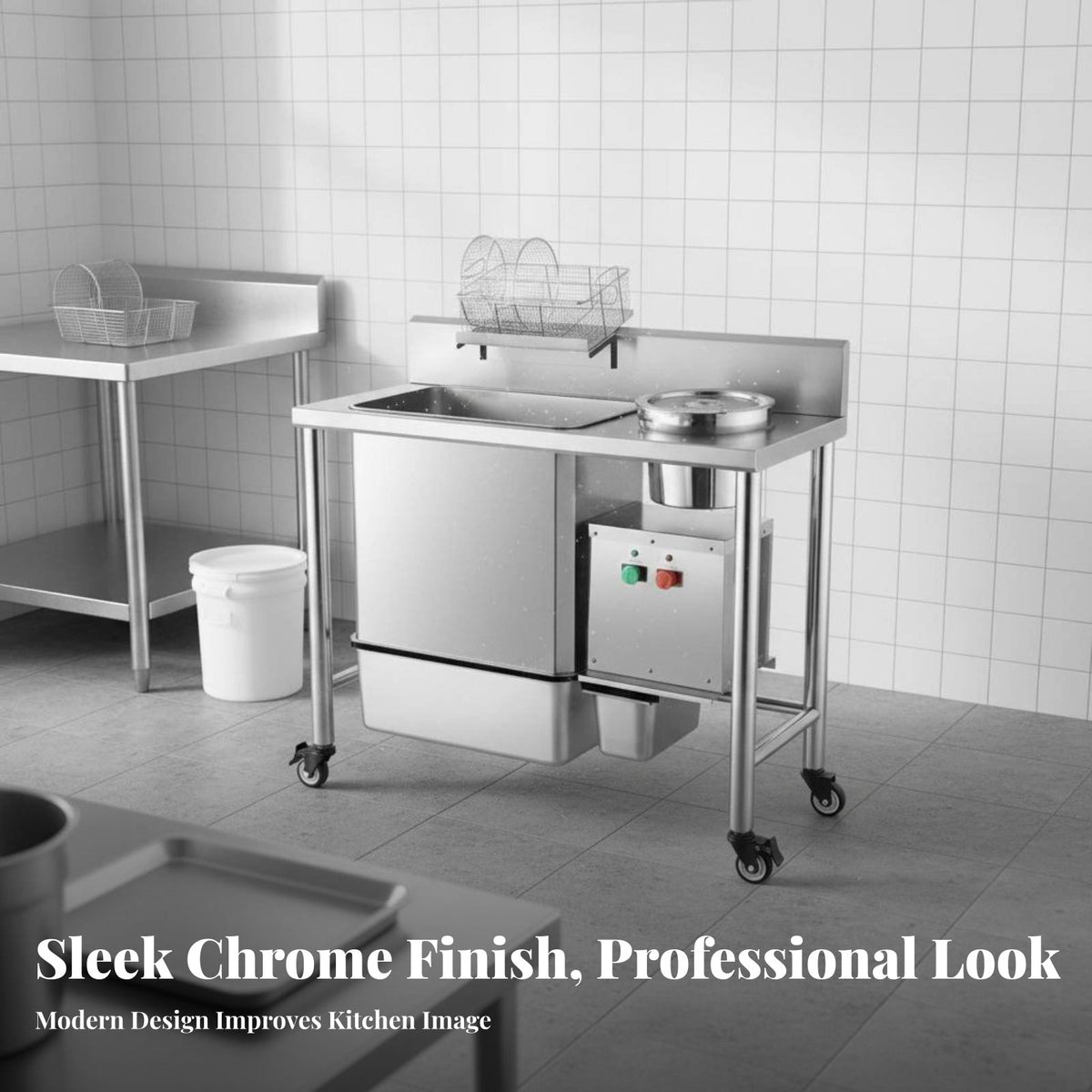 Commercial Breading Machine Sturdy and Hard-Wearing Fried Chicken Breader Easy to Clean Commercial Food Breader Station for Caterers, Chefs, Cafeteria