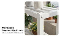 Multi-Tier Flower Rack Modern Design Windowsill Plant Shelf Space-Saving Windowsill Display Rack for Balcony, Bay Window, Small Areas