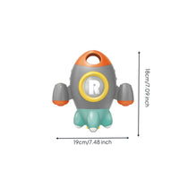 Side Nozzles Spacecraft Bath Toy Circular Window Rotating Spacecraft Toy 360-Degree Rotation for Children