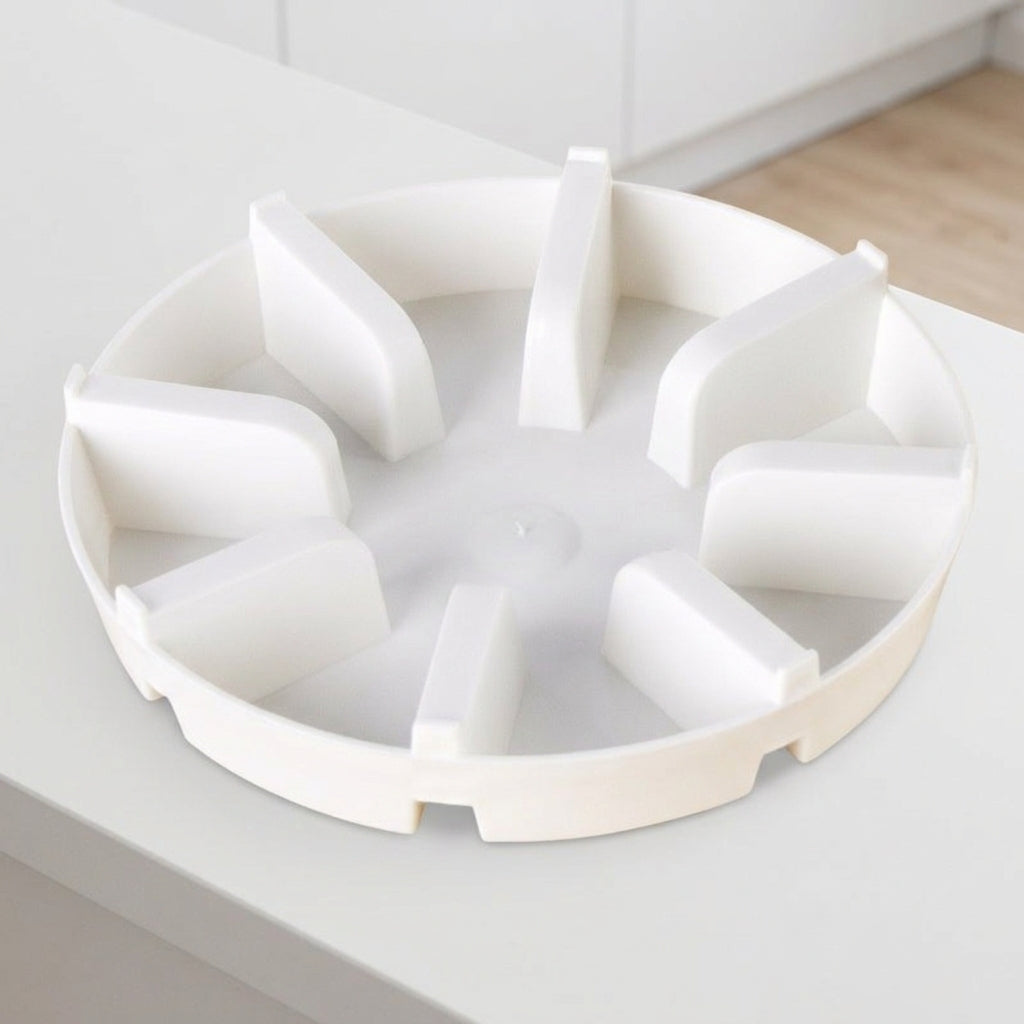 Plant Saucers with Raised Grid Drainage, One-Piece Molded Drip Tray for Outdoor Plants, Floor Standing Plant Pot Saucer and Trays