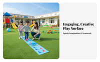 Long-Lasting Hand and Foot Game Mat Easy to Clean Team Race Mat Reusable Body Coordination Game Non-Slip for Children, Adults, Families, Outdoor, School Events, Parties
