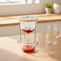 Stainless Metal & Gelatin Strainer with Stand Rust-Resistant Strainer with Mesh Bag Long-Lasting Filtering Stand Countertop for Home Cooks